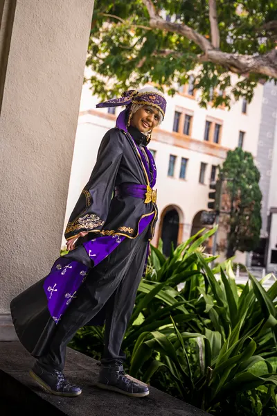 Cosplay — purple wizard, outdoor